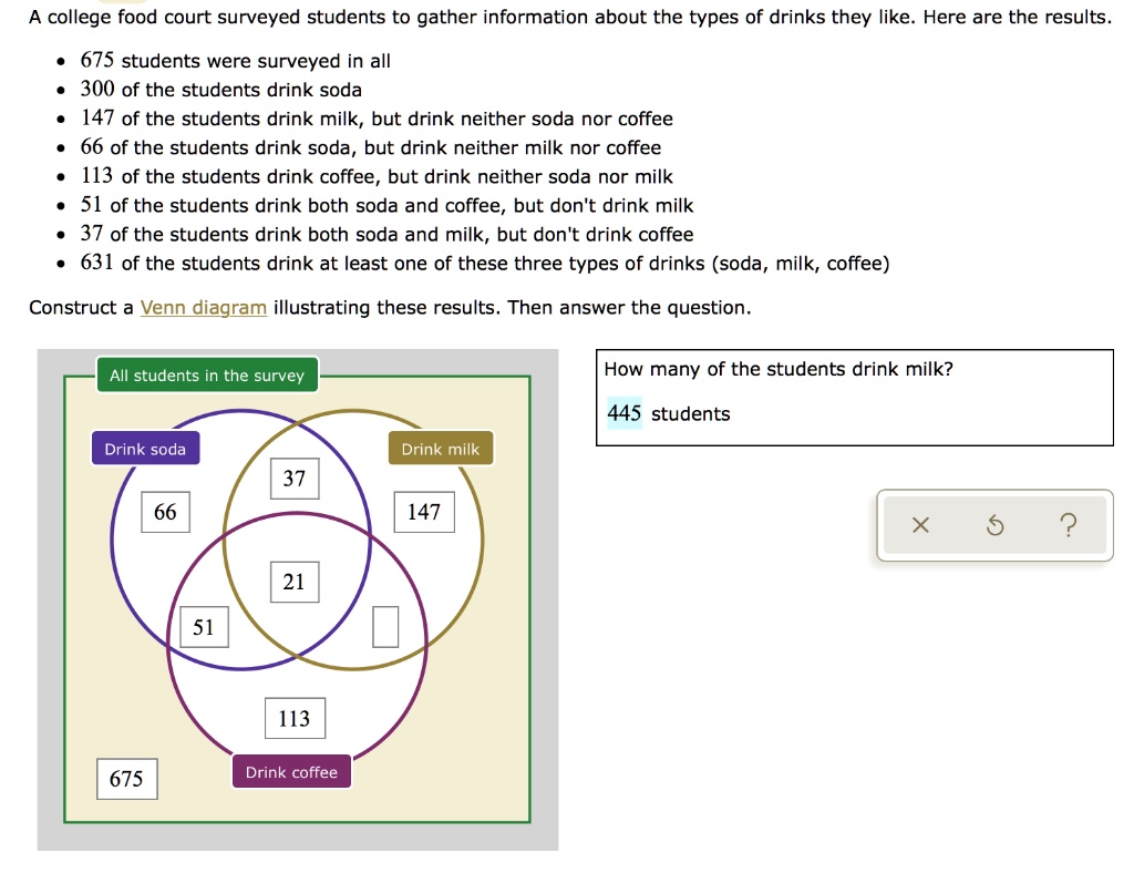 SOLVED college food court surveyed students to gather information