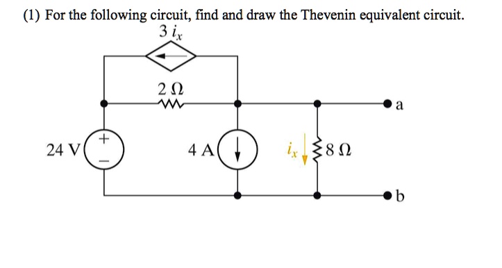 VIDEO solution: (1) For the following circuit, find and draw the ...