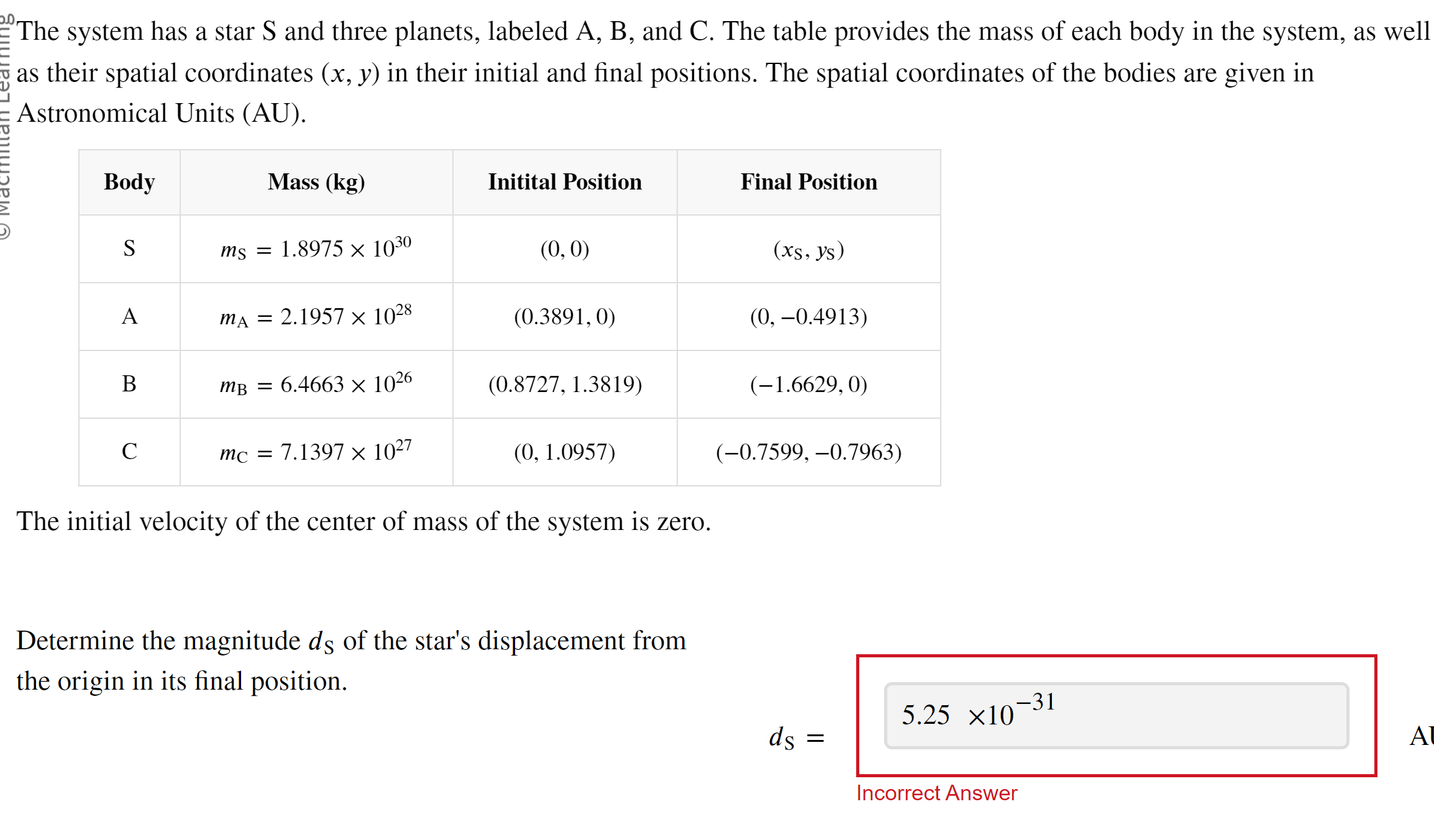 the system has a star s and three planets labeled mathrma mathrmb and c ...