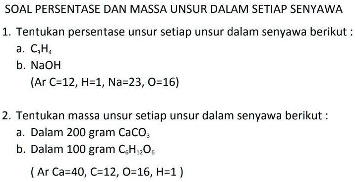 SOLVED: Kimia ni tolong kak, kalo ada yang pernah ngerjain bantu aku ...