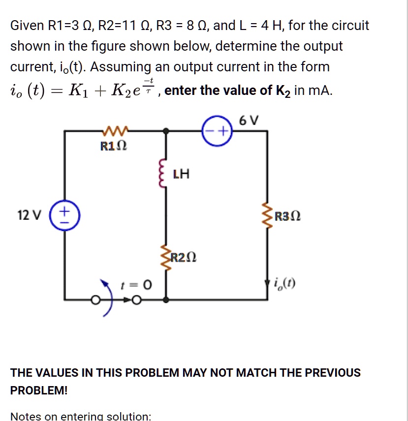 Given R1=3 Î©, R2=11 Î©, R3 = 8 Î©, and L = 4 H, for the circuit shown ...