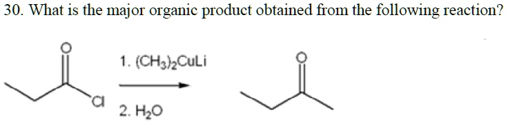 SOLVED: What is the major organic product obtained from the following ...