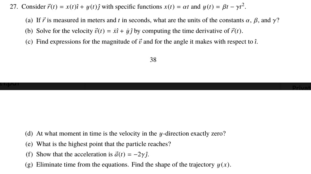 SOLVED: 27. Consider r(t) x(t)i + y(t)j with specific functions x(t ...