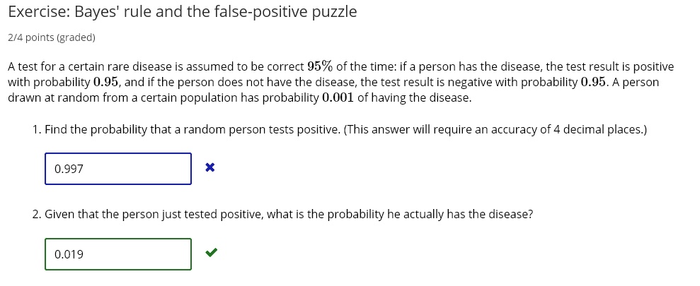 exercise bayes rule and the false positive puzzle 24 points graded a exercise bayes rule and the false positive puzzle 24 points graded a