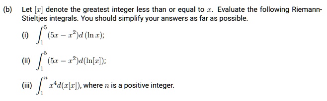 (b)Let [~] denote the greatest integer less than or e… - SolvedLib