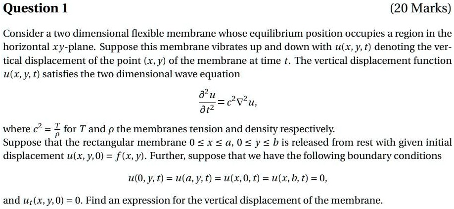 SOLVED: Question 1 (20 Marks) Consider a two dimensional flexible ...