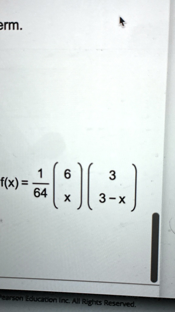 erm fx frac164 binom6x binom33 x pearson education inc all rights reserved 74948