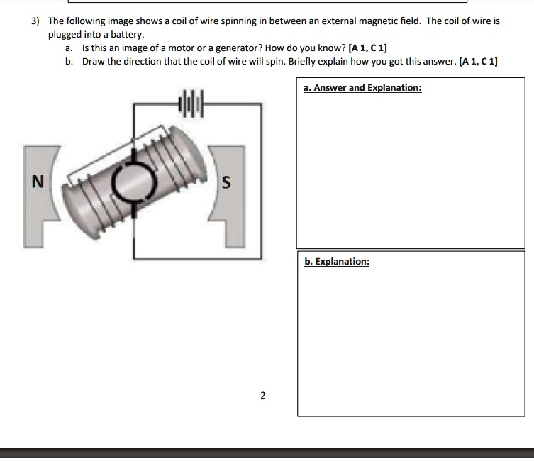 SOLVED: Do These Questions Please 3) The Following Image Shows A Coil ...