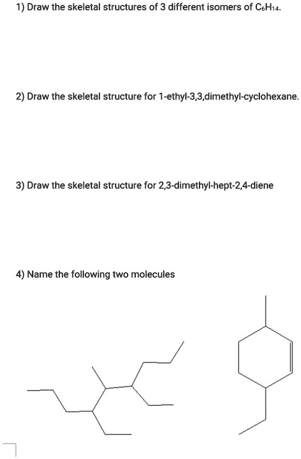 3 4 dimethylhexane skeletal structure