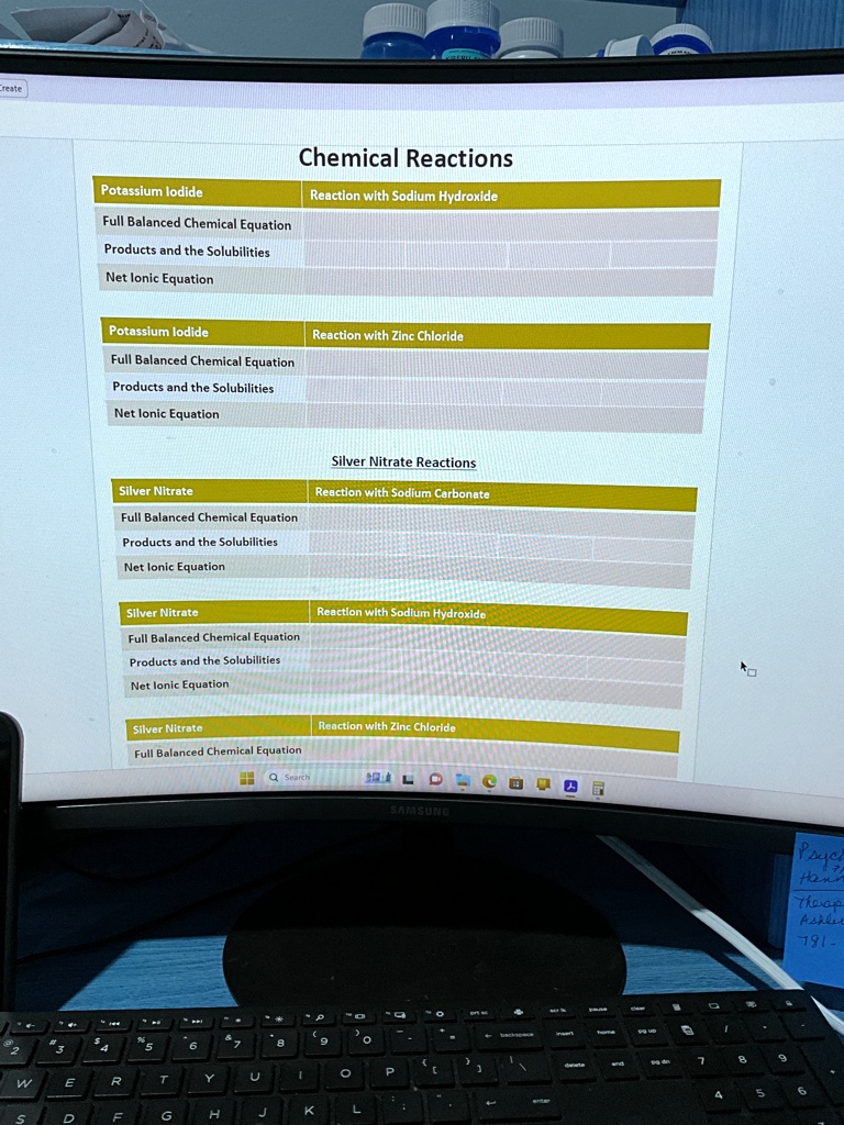 SOLVED Create Chemical Reactions Potassium Iodide Reaction with Sodium