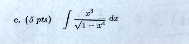 x3 dx 1 x c 5 pts 47164