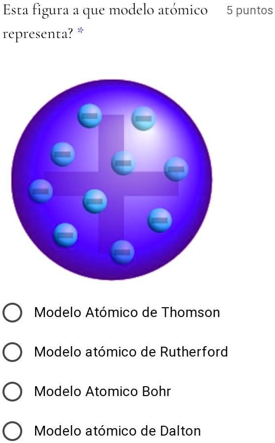 SOLVED: alguien me explica Esta figura a que modelo atómico 5 puntos ...