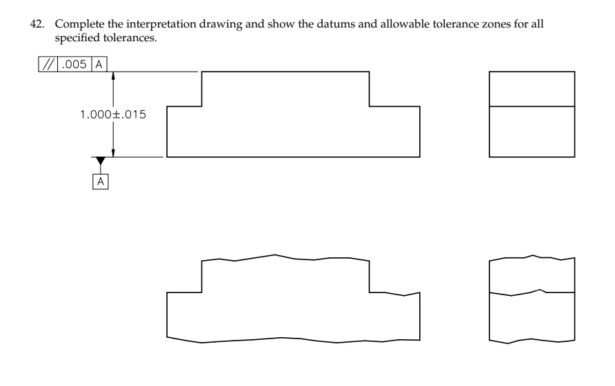 SOLVED: 42. Complete the interpretation drawing and show the datums and ...