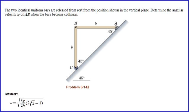 The two identical uniform bars are released from rest from the position ...