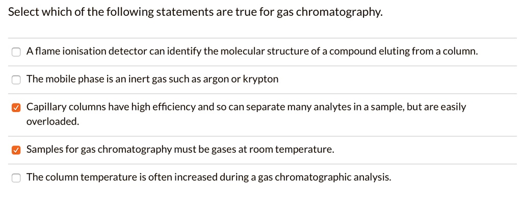 Inert Statement Select which of the following statements are true for gas ...