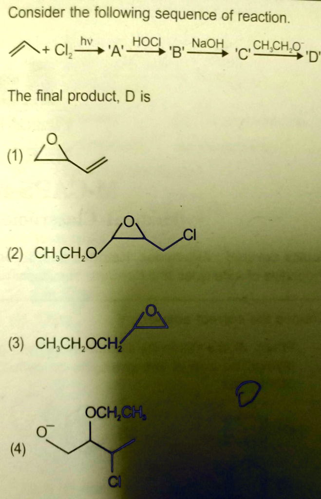 SOLVED: 'Consider the following sequence of reaction.