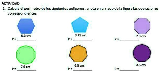 SOLVED: Alguien sabe el perimetro de los siguientes poligonos ...