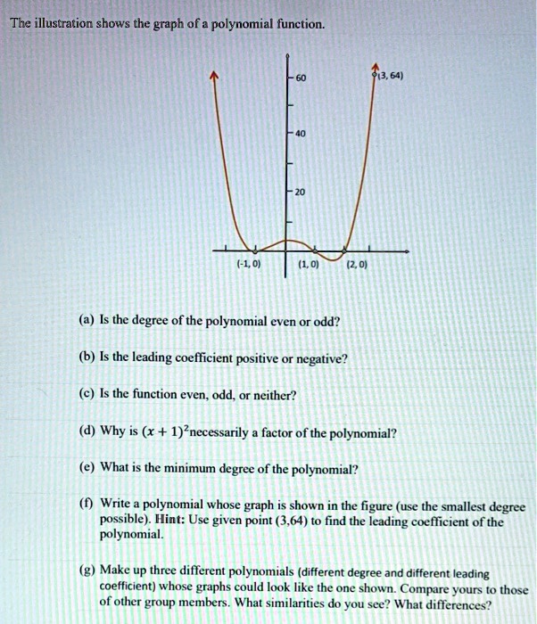 Solved The Illustration Shows The Graph Of Polynomial Function 81364