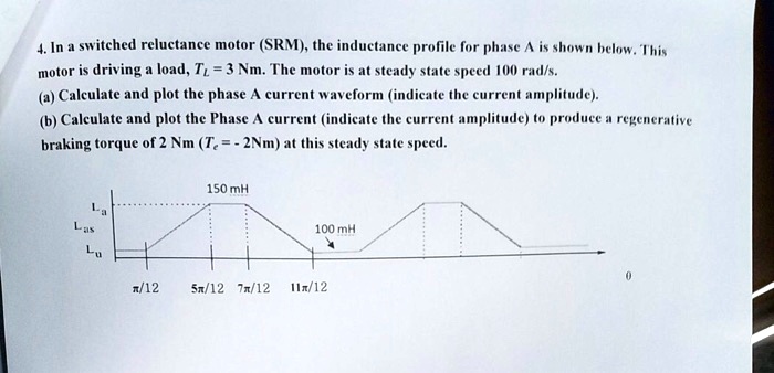 SOLVED: motor is driving a load, T =3 Nm. The motor is at steady state ...