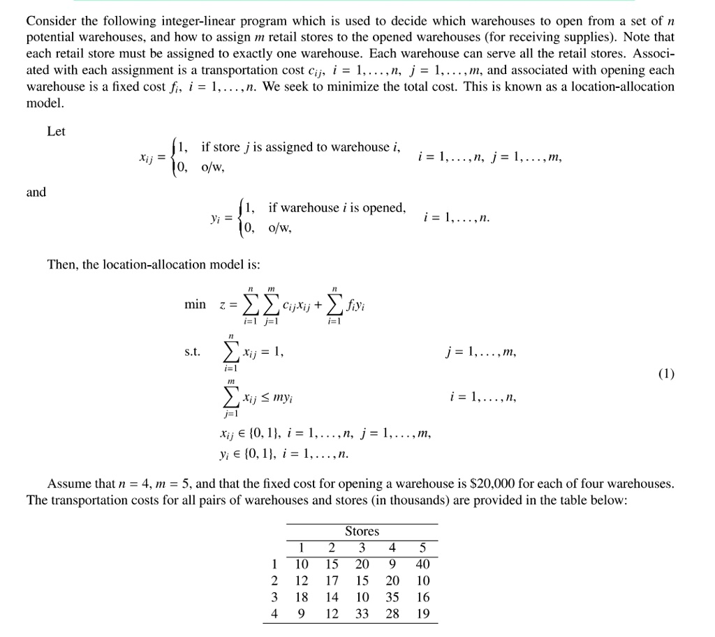 consider the following integer linear program which is used to decide ...