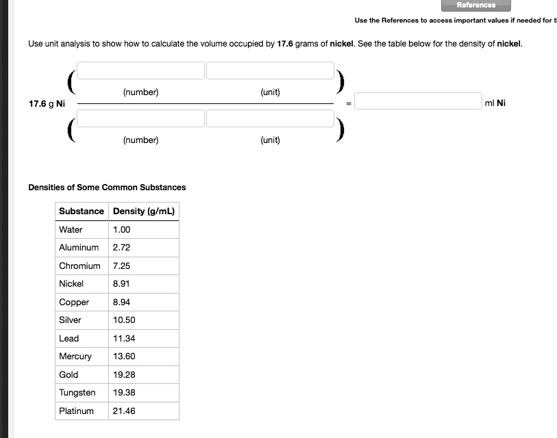 SOLVEDRolorongor Aeferences access Impontant values needec Use unit analysis to show how to