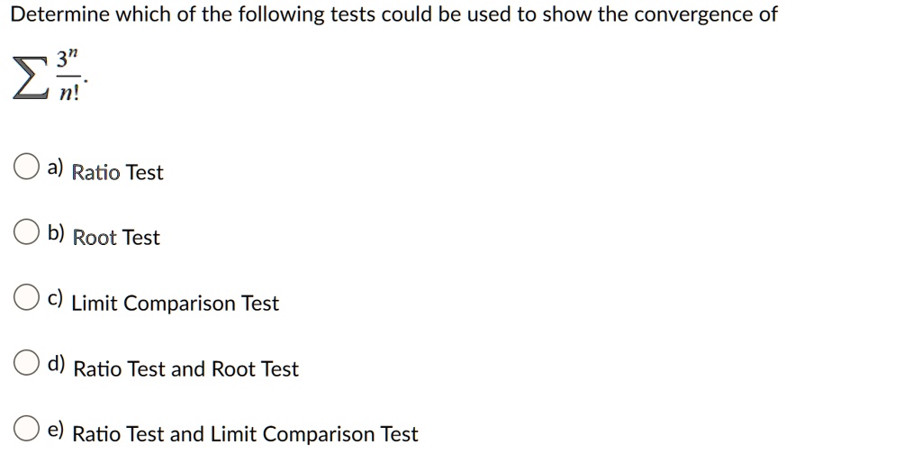determine which of the following tests could be used to show the ...