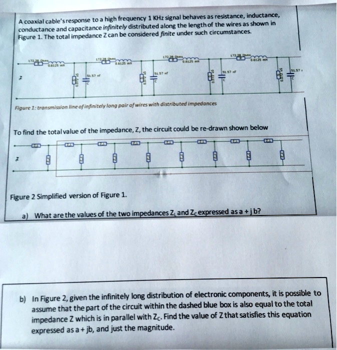 SOLVED A coaxial cable's response to a high frequency 1 kHz signal
