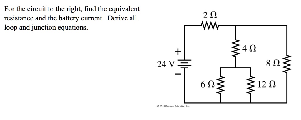 SOLVED: For the circuit to the right, find the equivalent resistance ...