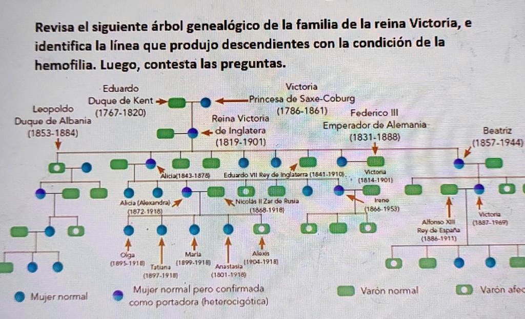 si los padres de la reina victoria no eran portadores ni padecian