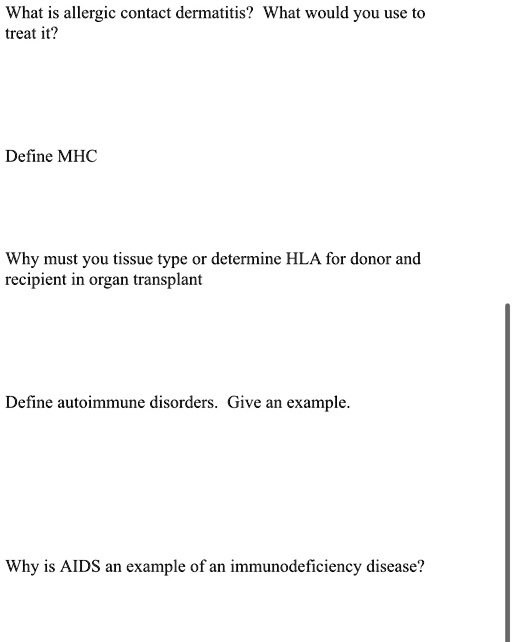 SOLVEDWhat is allergic contact dermatitis? What would you use to treat