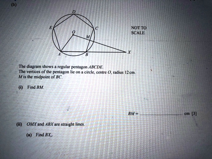 SOLVED: NOT TO SCALE The diagram shows regular pentagon ABCDE The ...