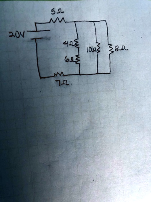 SOLVED Find the Equivalent resistance, total current leaving battery
