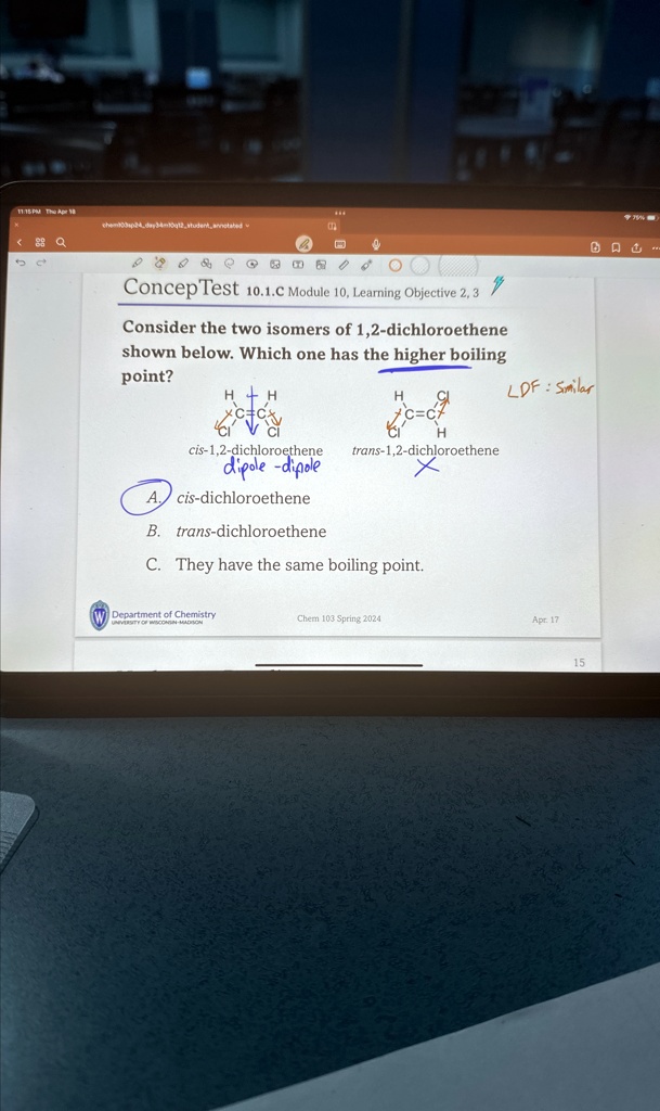 Ci Point Group Example conceptest 101c module 10 learning objective 2 3 consider the two ...