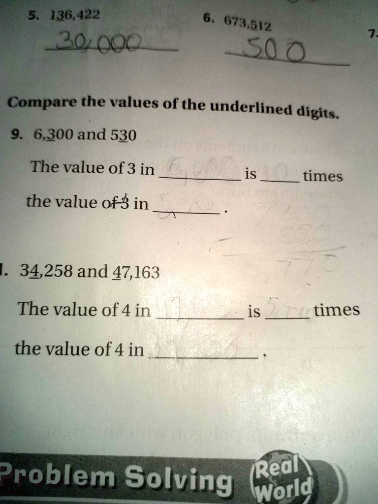 compare the values of the underline 6300 and 530 5 136422 30090 6