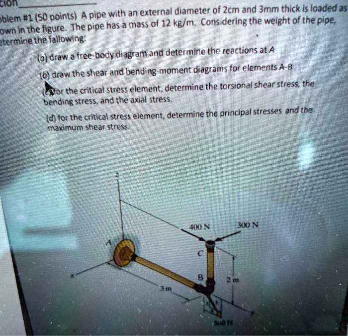 SOLVED: Determine the following: (a) Draw a free-body diagram and ...