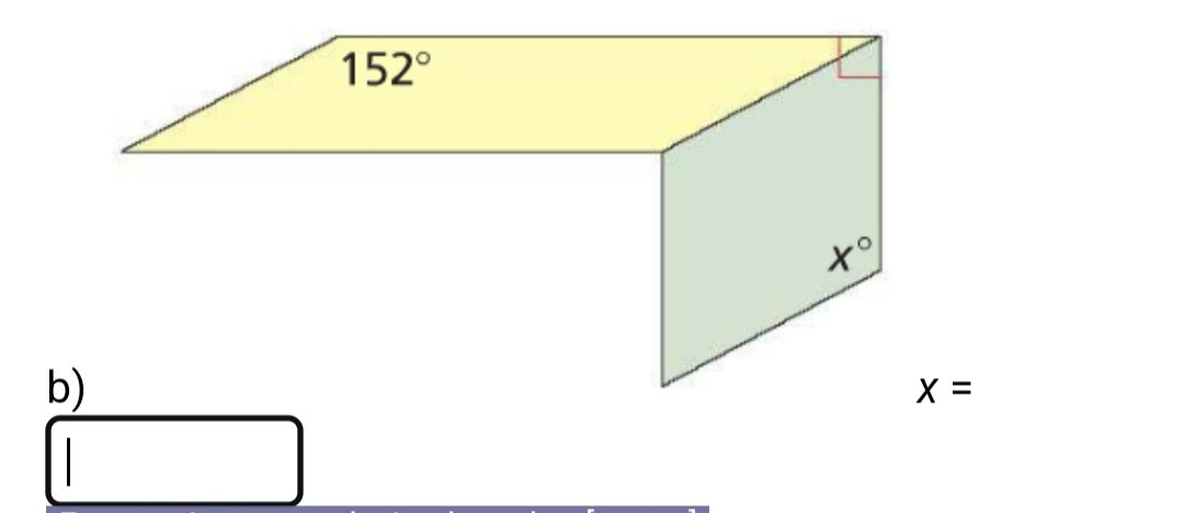 152°
x°
b)
x =