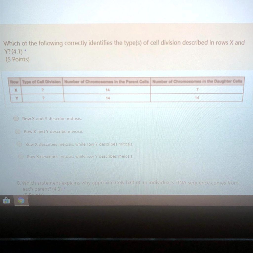 SOLVED: Which Of The Following Correctly Identifies The Types Of Cell ...