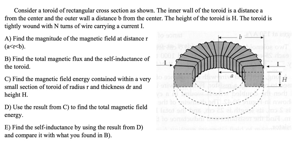 Solvedconsider A Toroid Of Rectangular Cross Section As Shown The Inner Wall Of The Toroid Is 4101