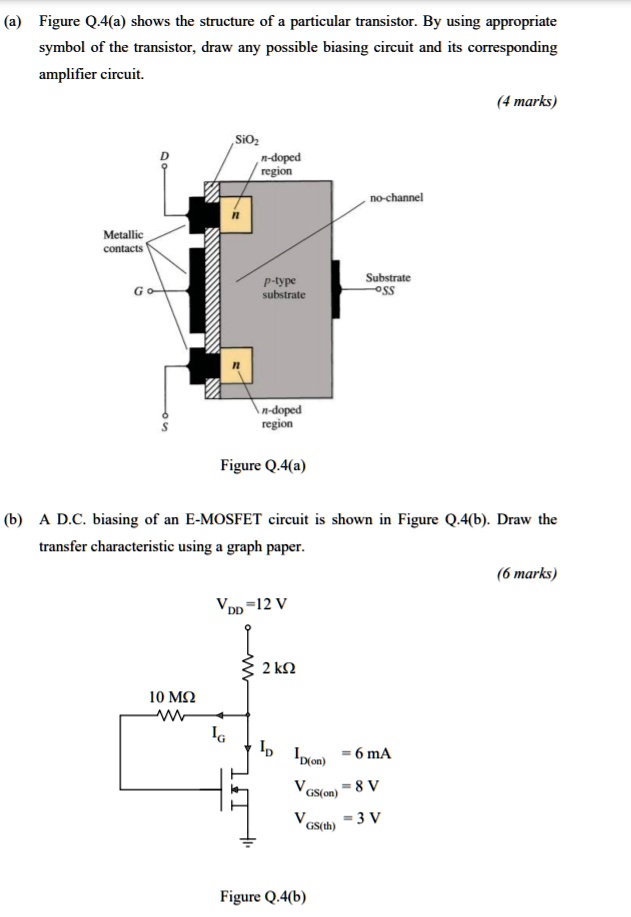 SOLVED Figure Q.4(a) shows the structure of a particular transistor