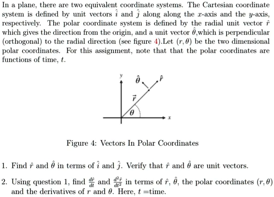 SOLVED: In plane, there are two equivalent coordinate systems The ...