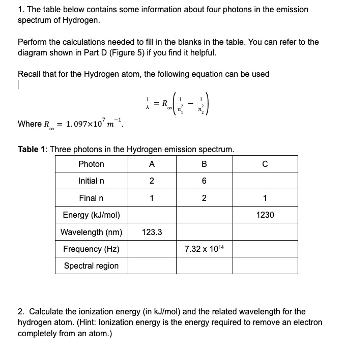 SOLVED Please show steps when performing calculations to fill in the