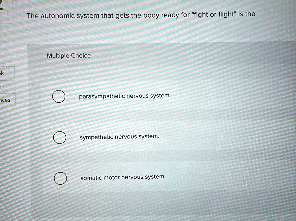 the autonomic system that gets the body ready for fight or flight is ...