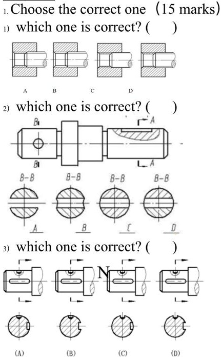 SOLVED: Choose The Correct One (15 Marks) Which One Is Correct? Which ...