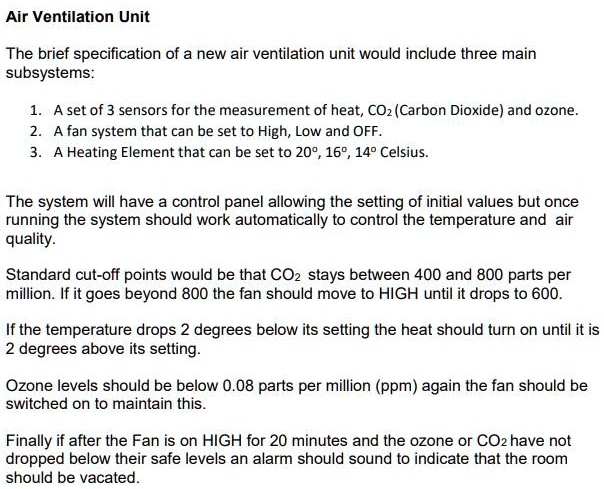 Air Ventilation Unit The brief specification of a new air ventilation ...