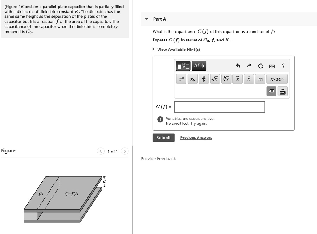 figure 1consider parallel plate capacitor that is partially filled with ...