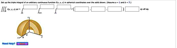 SOLVED: Set up the triple integral of an arbitrary continuous function ...