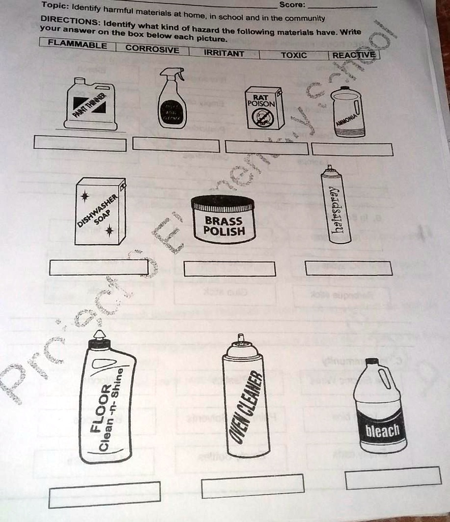 SOLVED Identify Harmful Materials At Home In School And 51 OFF