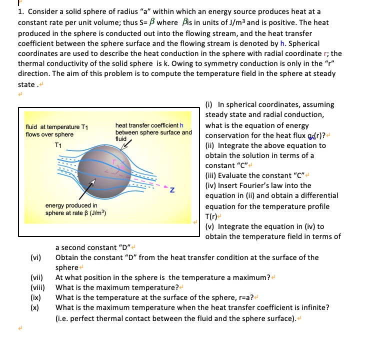 P 1. Consider a solid sphere of radius "a" within which an energy ...