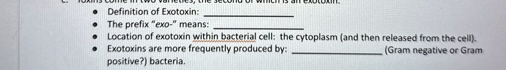 Exo Definition definition of exotoxin the prefix exo means location of exotoxin within ...
