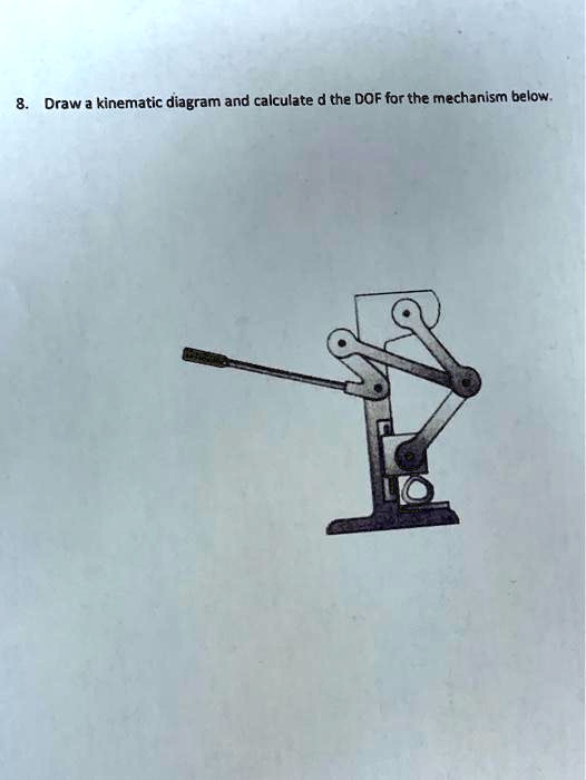 SOLVED: 8. Draw A Kinematic Diagram And Calculate D The DOF For The ...